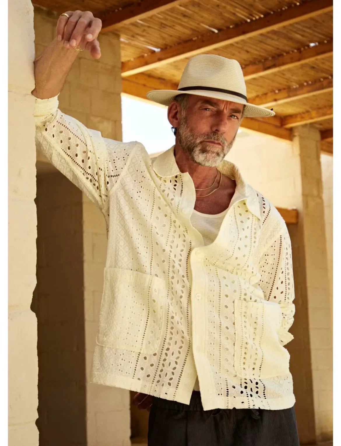 Kith Cotton Eyelet Collared Overshirt