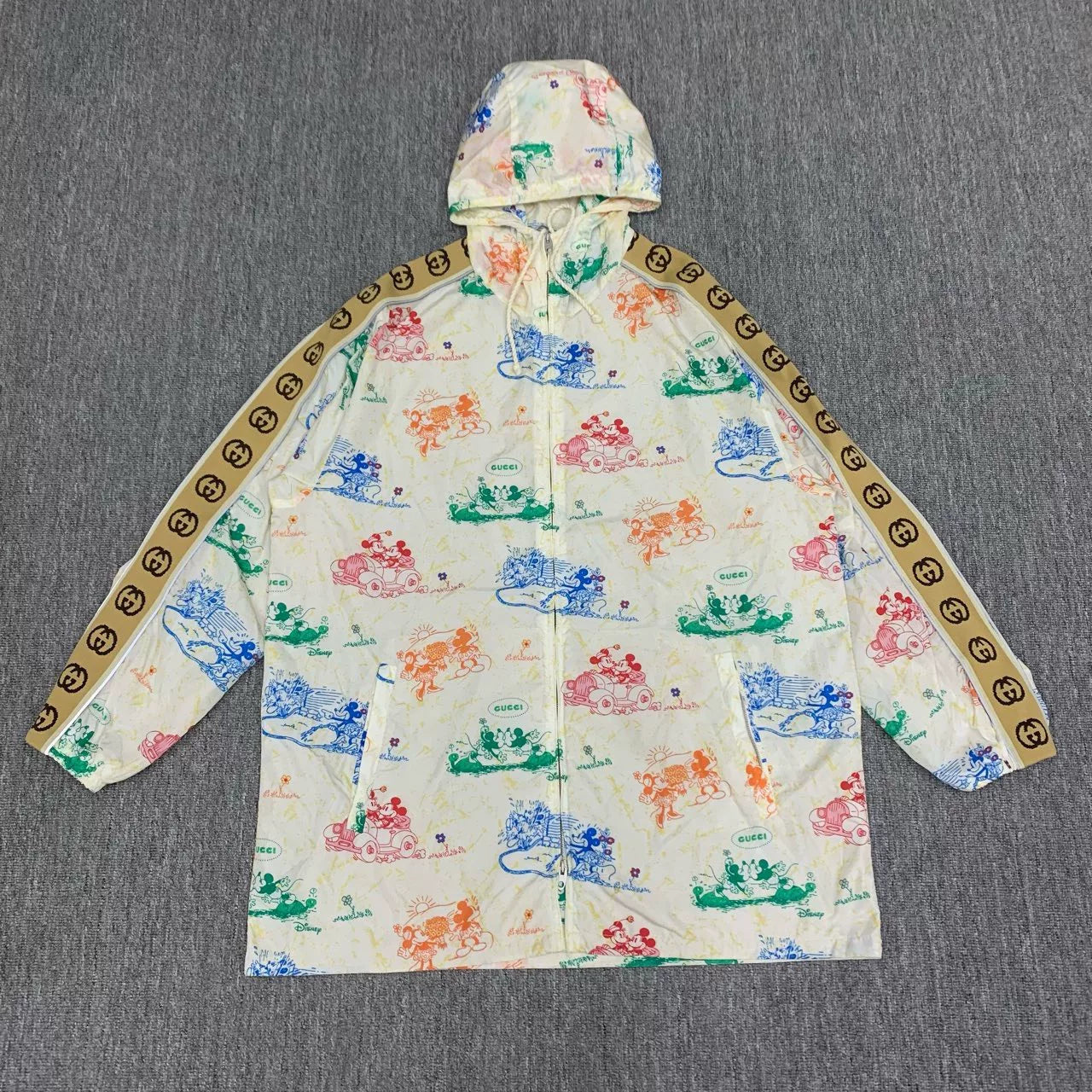 gucci x disney white reflective jacket