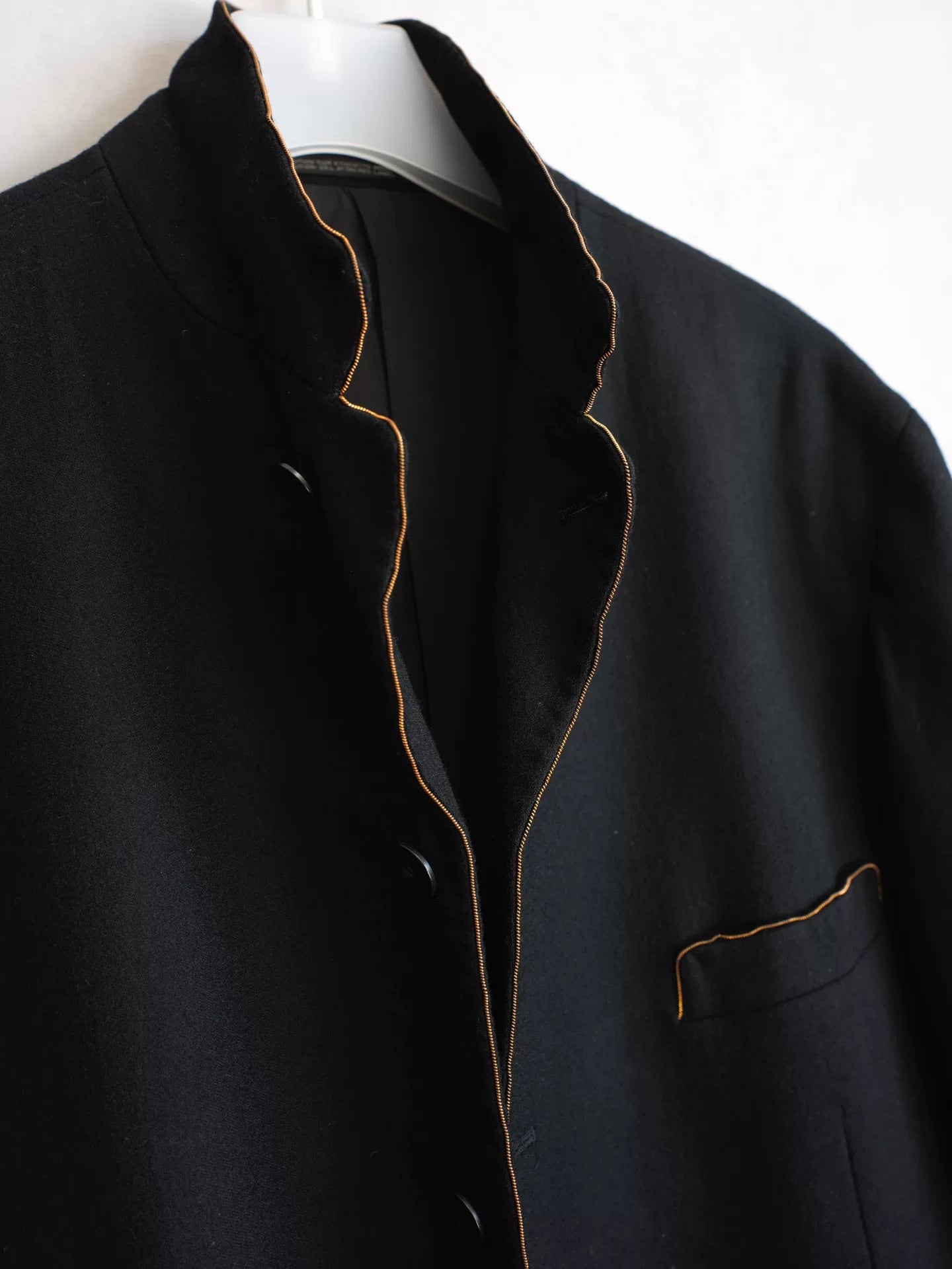 handmade gold bead jacket by yohji yamamoto