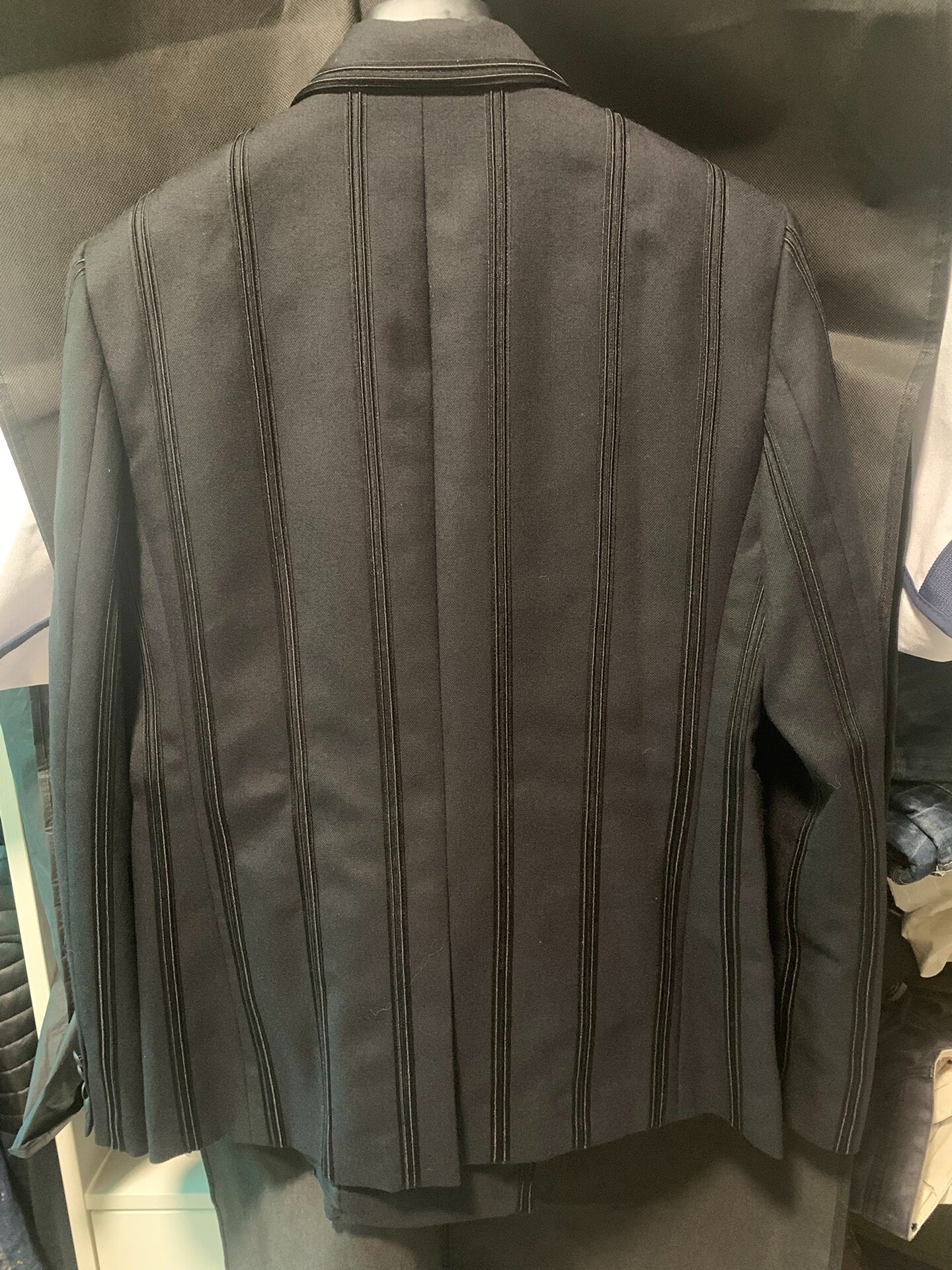 elegant black tailored double-breasted blazer