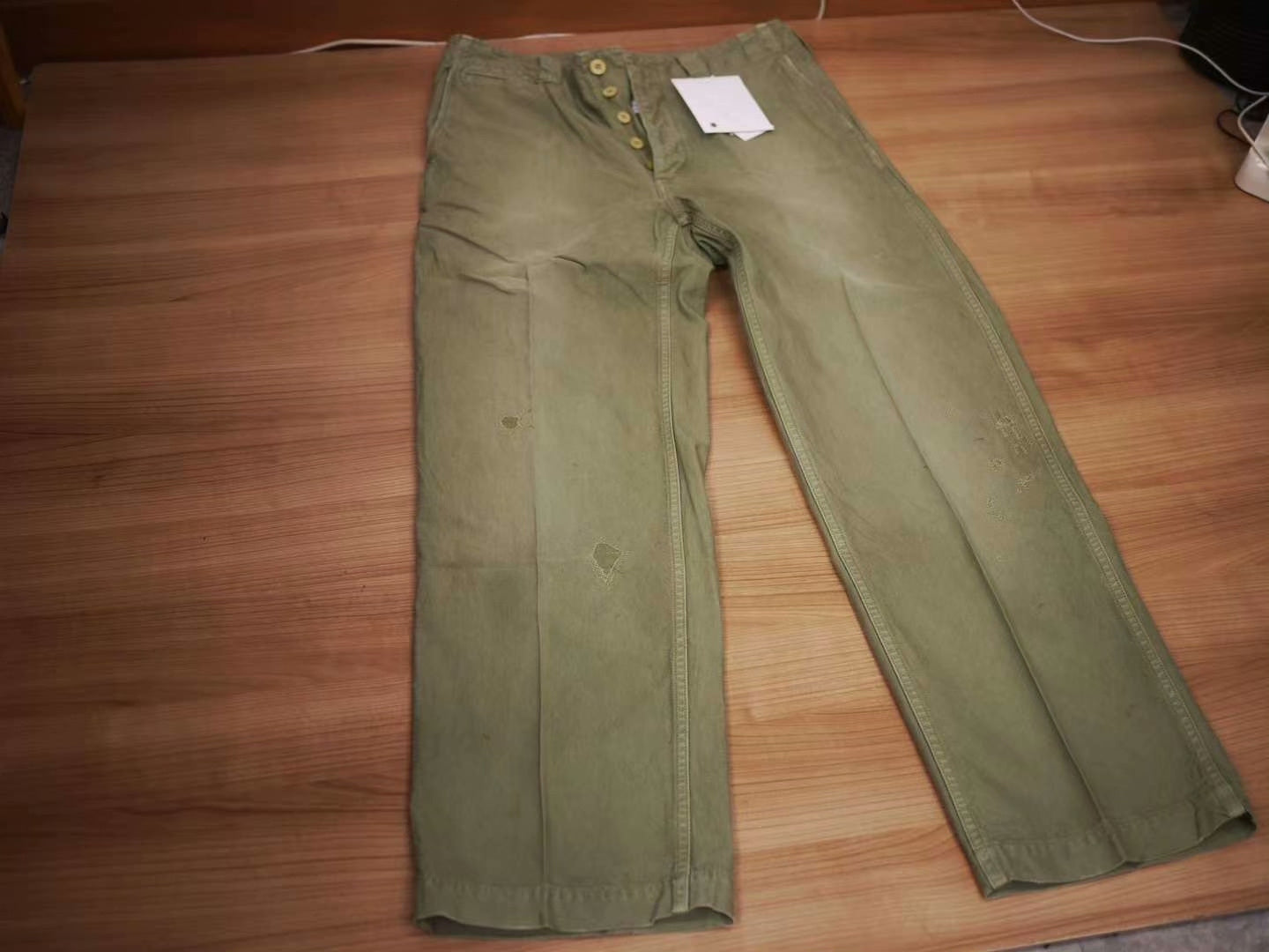 VISVIM Wide Chino Pants Green