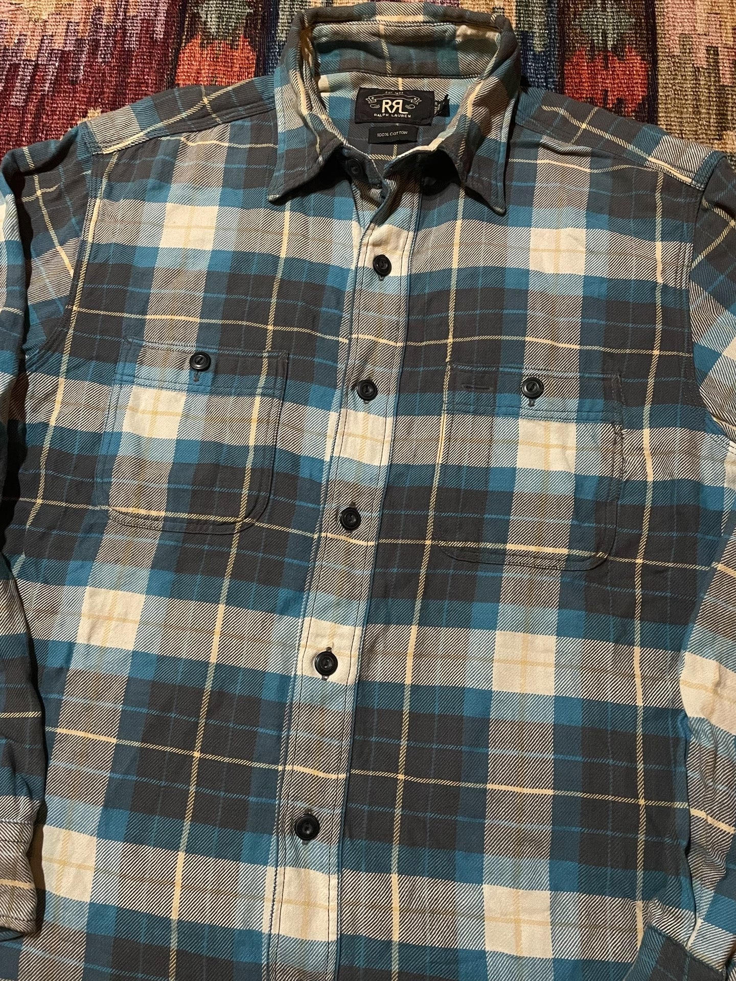 RRL Vintage Plaid Work Shirt S
