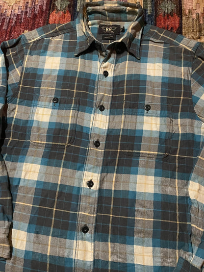 RRL Vintage Plaid Work Shirt S