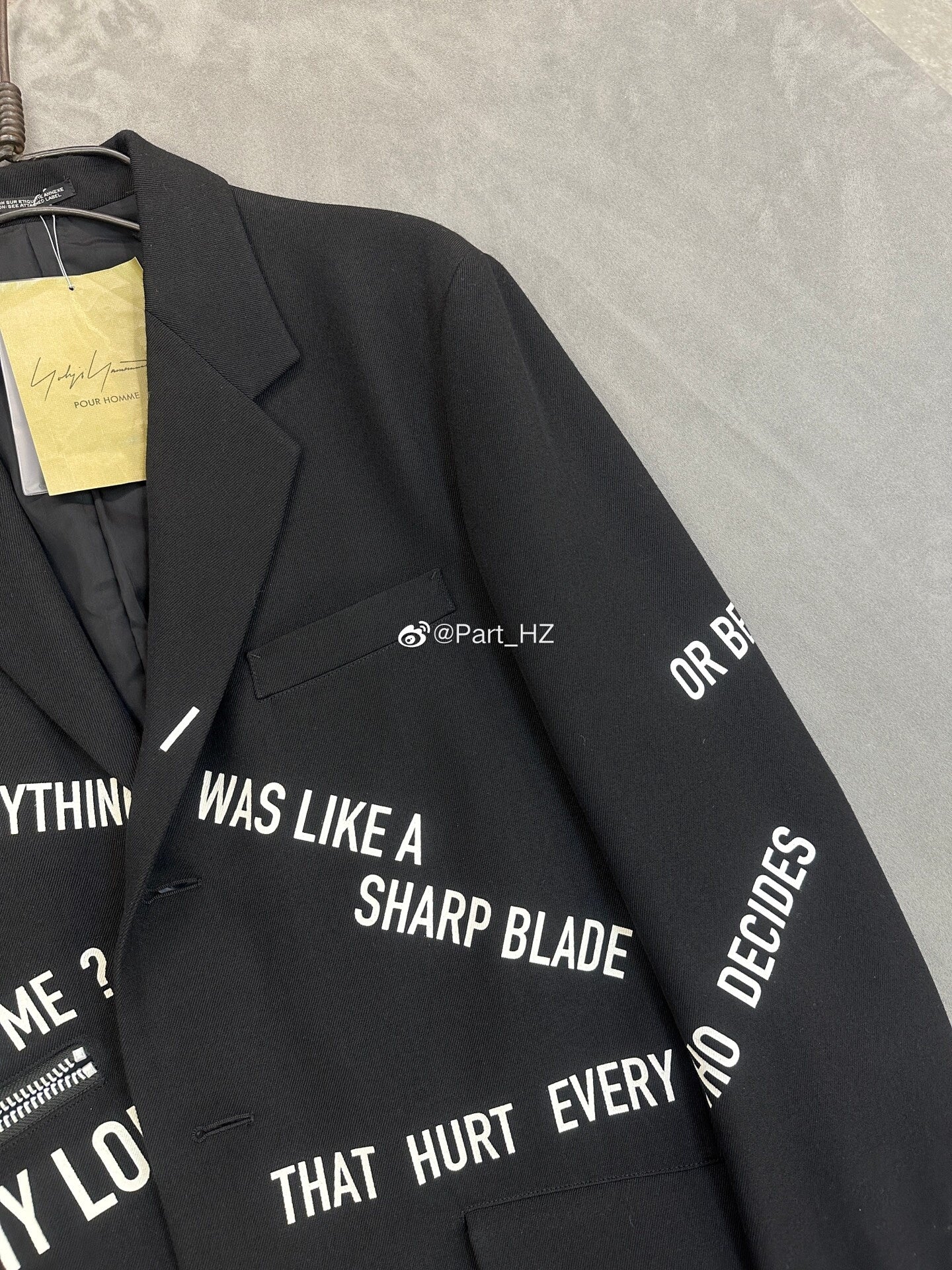 Yohji Yamamoto A/W 2021 Slogan Set