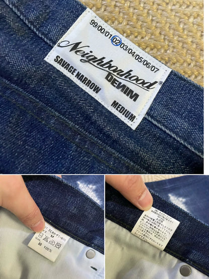 NEIGHBORHOOD Early Distressed Denim Jeans