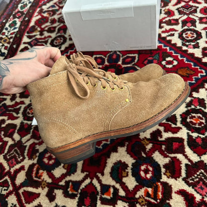 visvim brigadier suede boots in camel