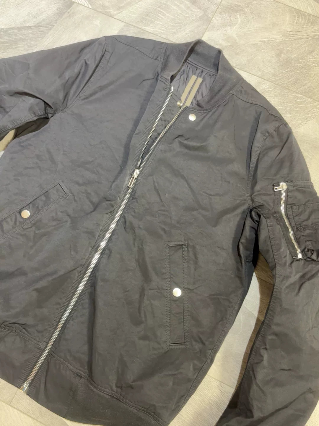 Rick Owens DRKSHDW Black MA1 Flight Jacket