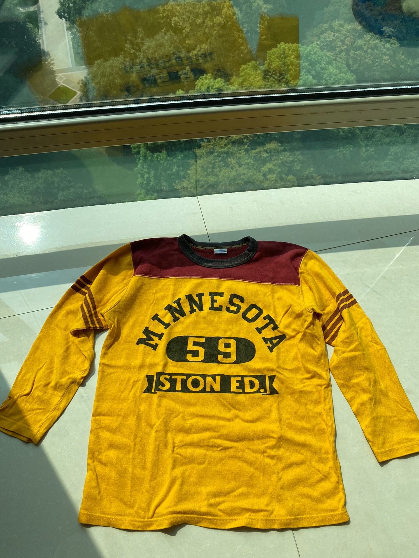 long sleeve yellow minnesota shirt