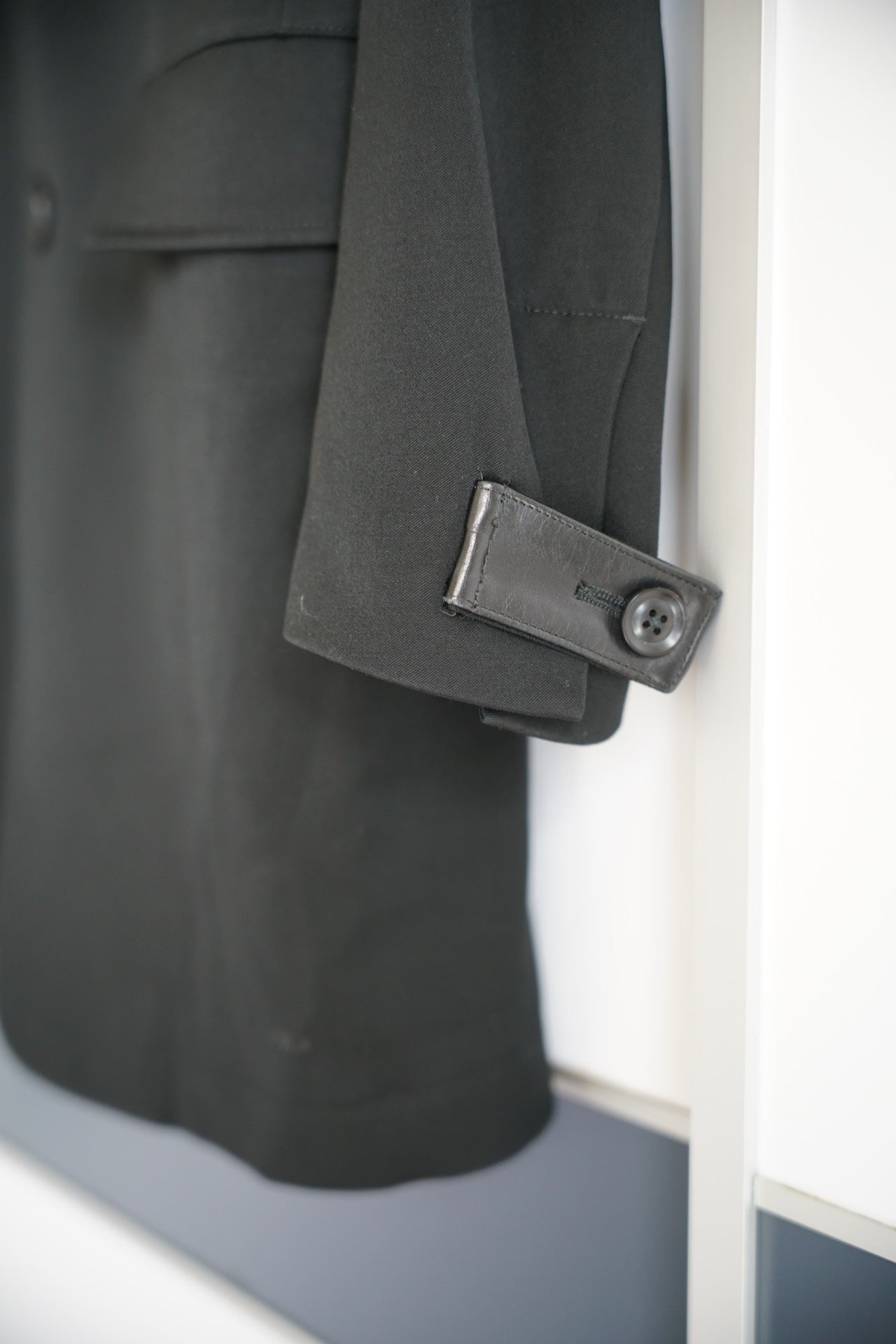 yamamoto black suit jacket with pleats