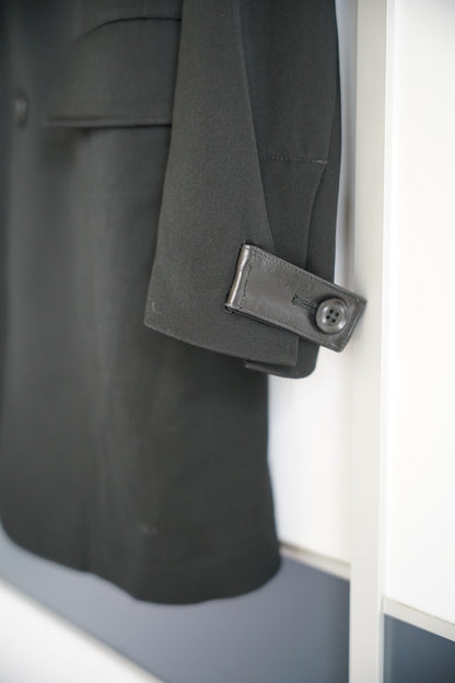 yamamoto black suit jacket with pleats