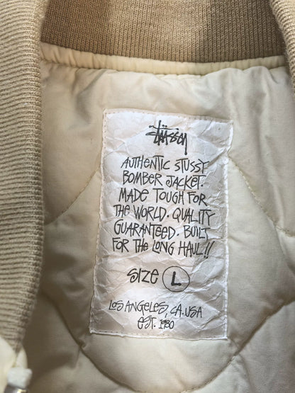 stussy waxed bomber jacket reversible autumn 2024