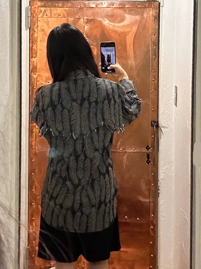 Kapital Feather Tassel Denim Shirt