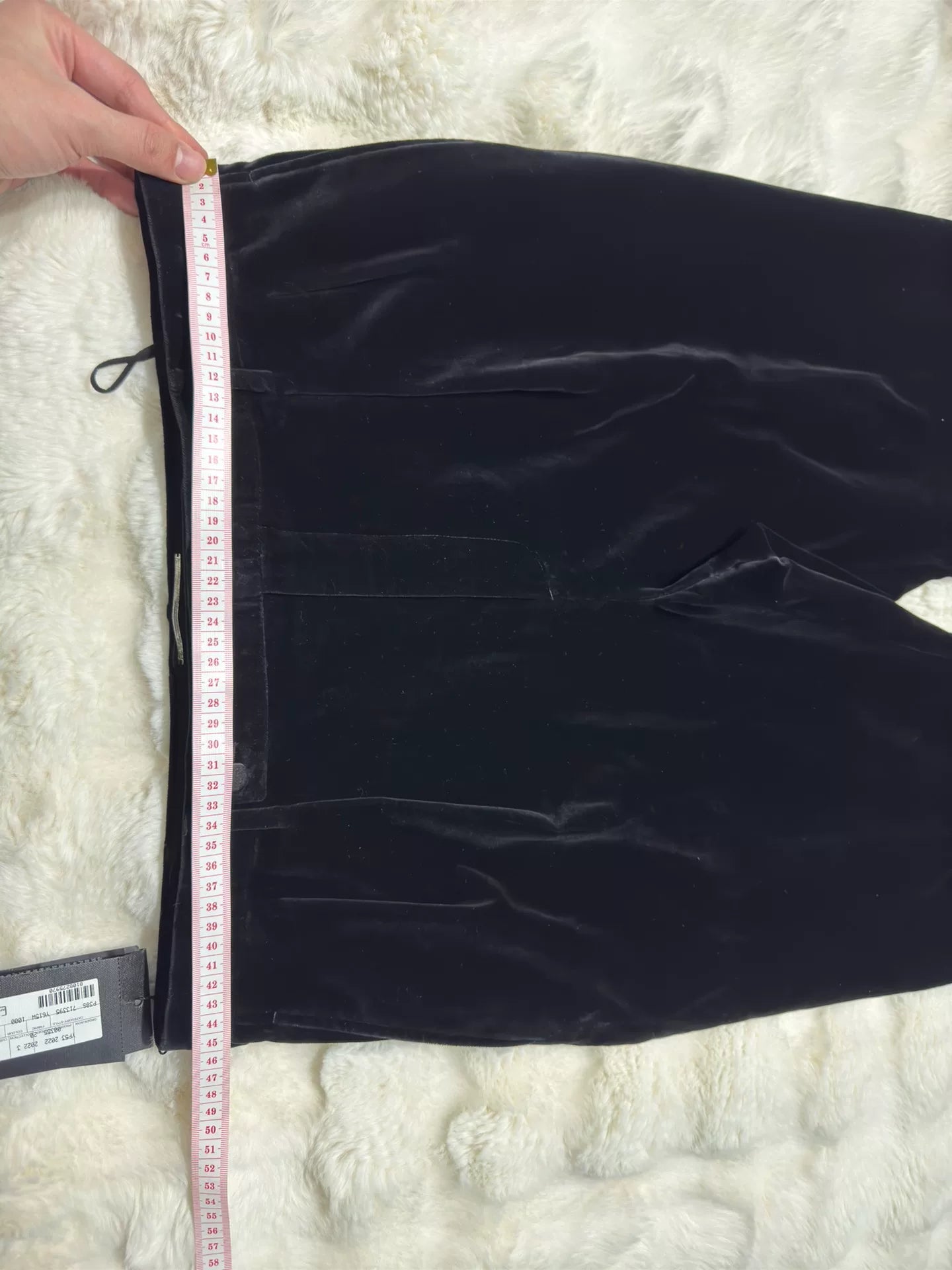 Saint Laurent Black Velvet Slim Pants