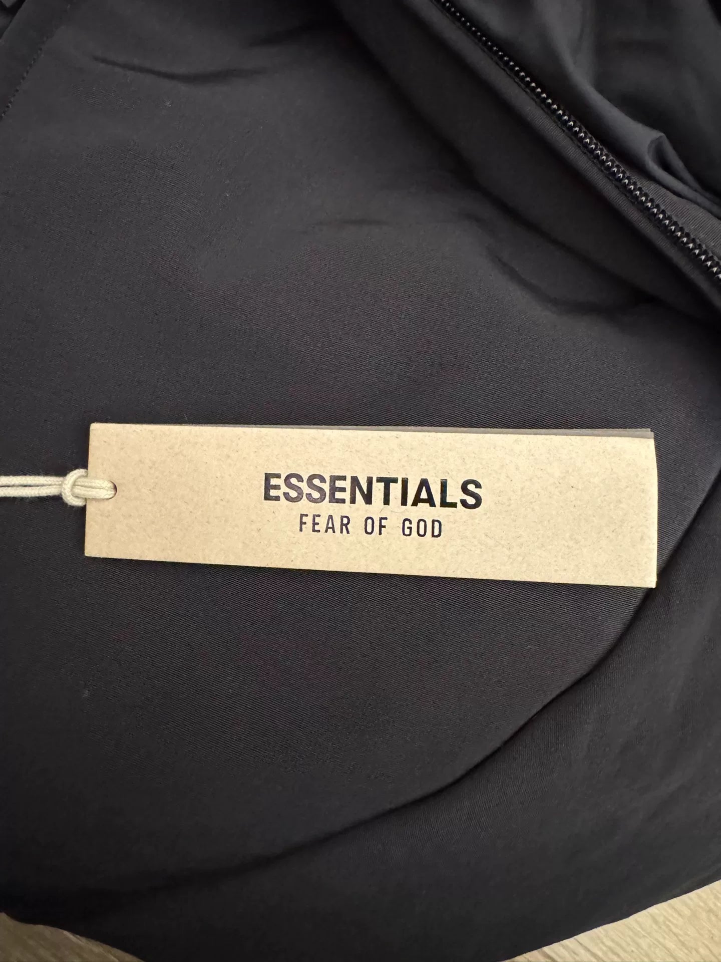 Fear of God Essentials Black Hoodie Jacket