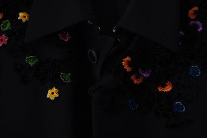 handmade floral velvet embroidered jacket