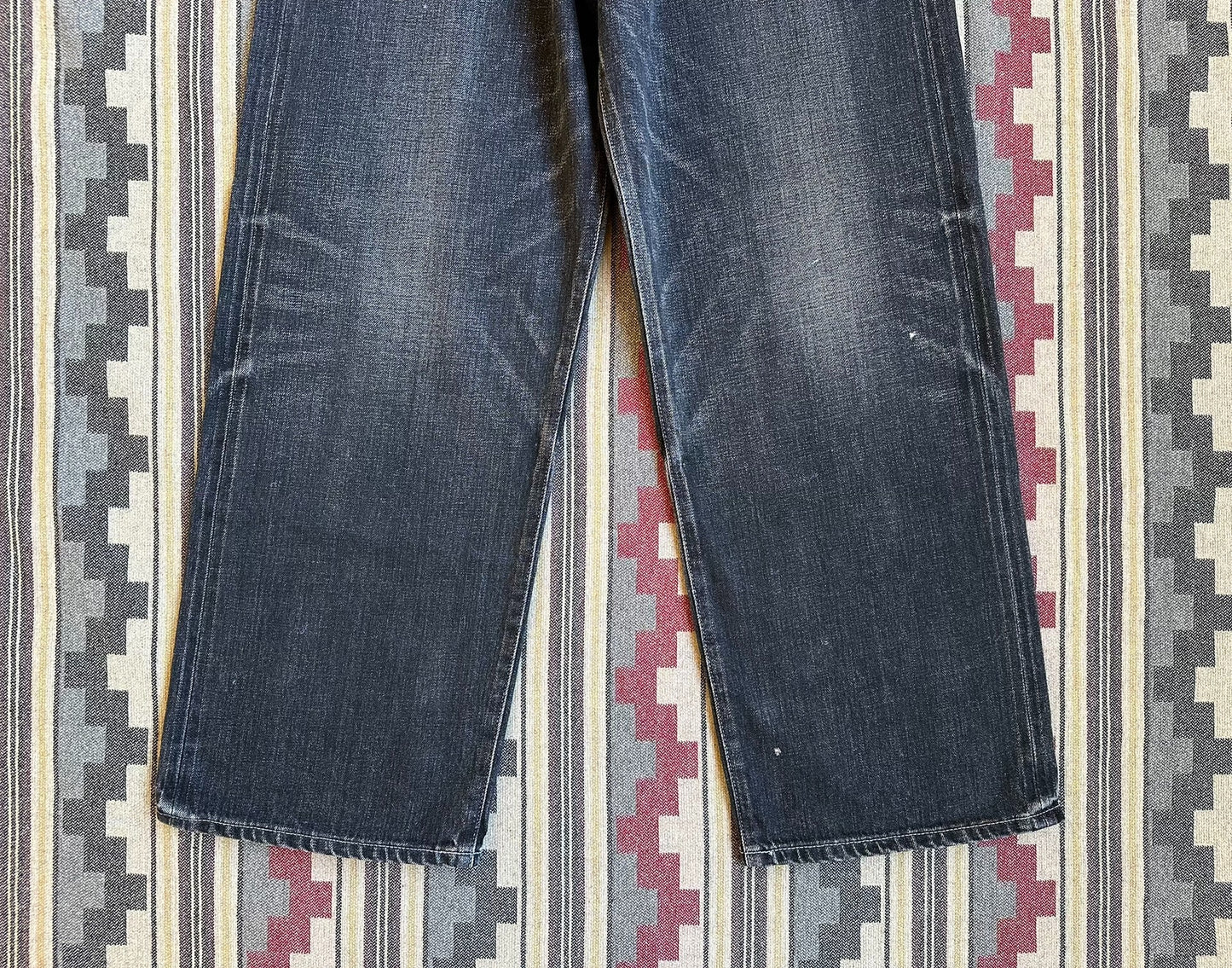 neighborhood washed denim vintage style pants