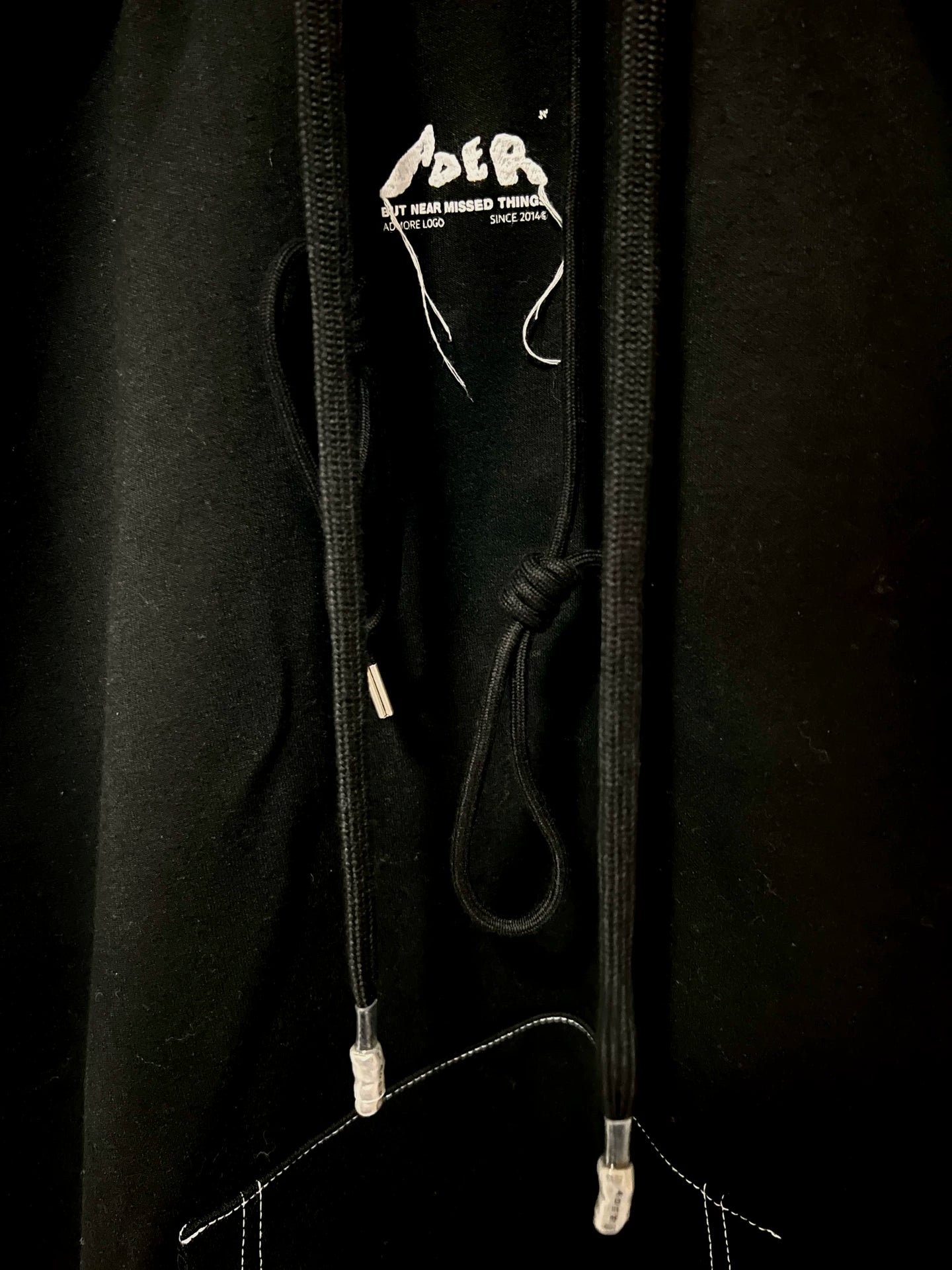 ader error black hoodie size 2