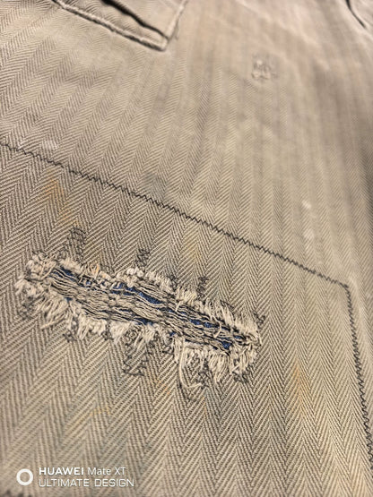 visvim veterans shorts with unique patchwork design