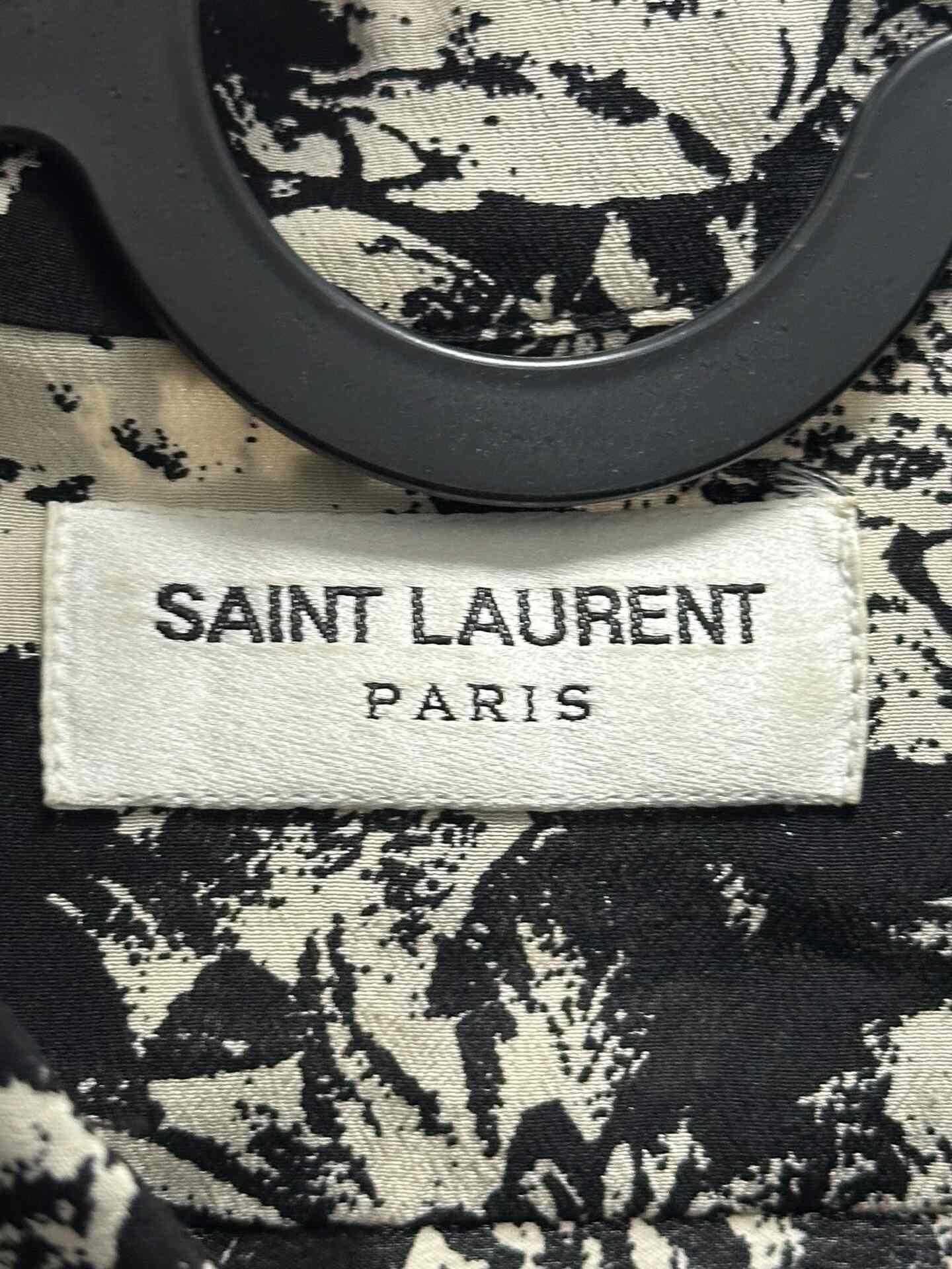 Saint Laurent Black White Floral Shirt