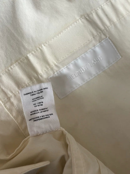 helmut lang short zip jacket in cream