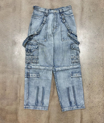 balenciaga raver baggy denim cargo pants