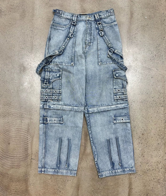 balenciaga raver baggy denim cargo pants