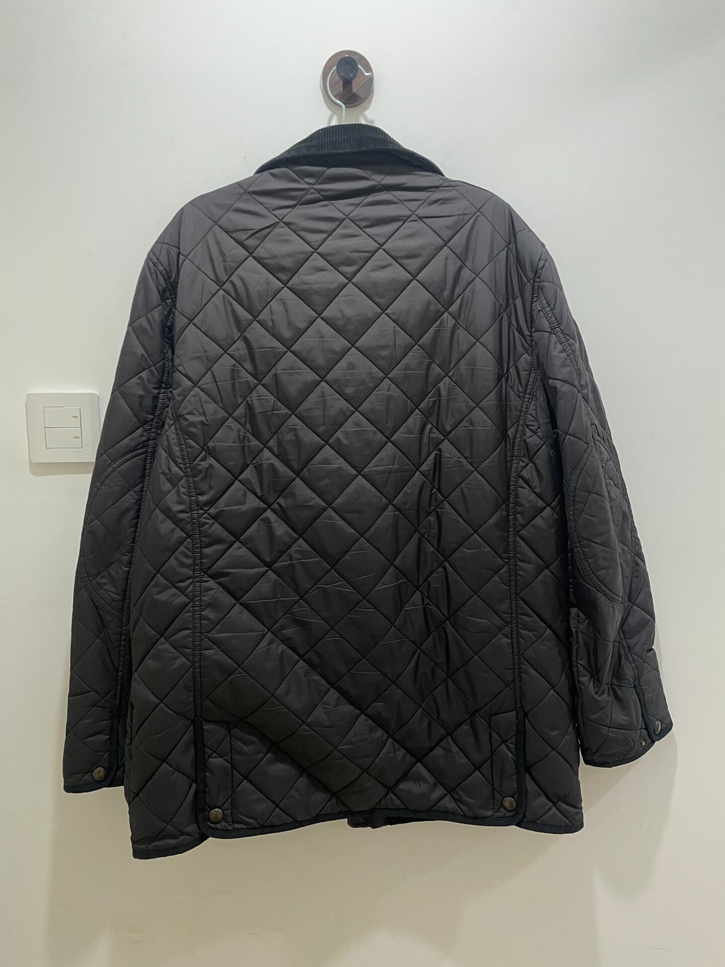 Quilted Cotton Jacket with Suede Detail