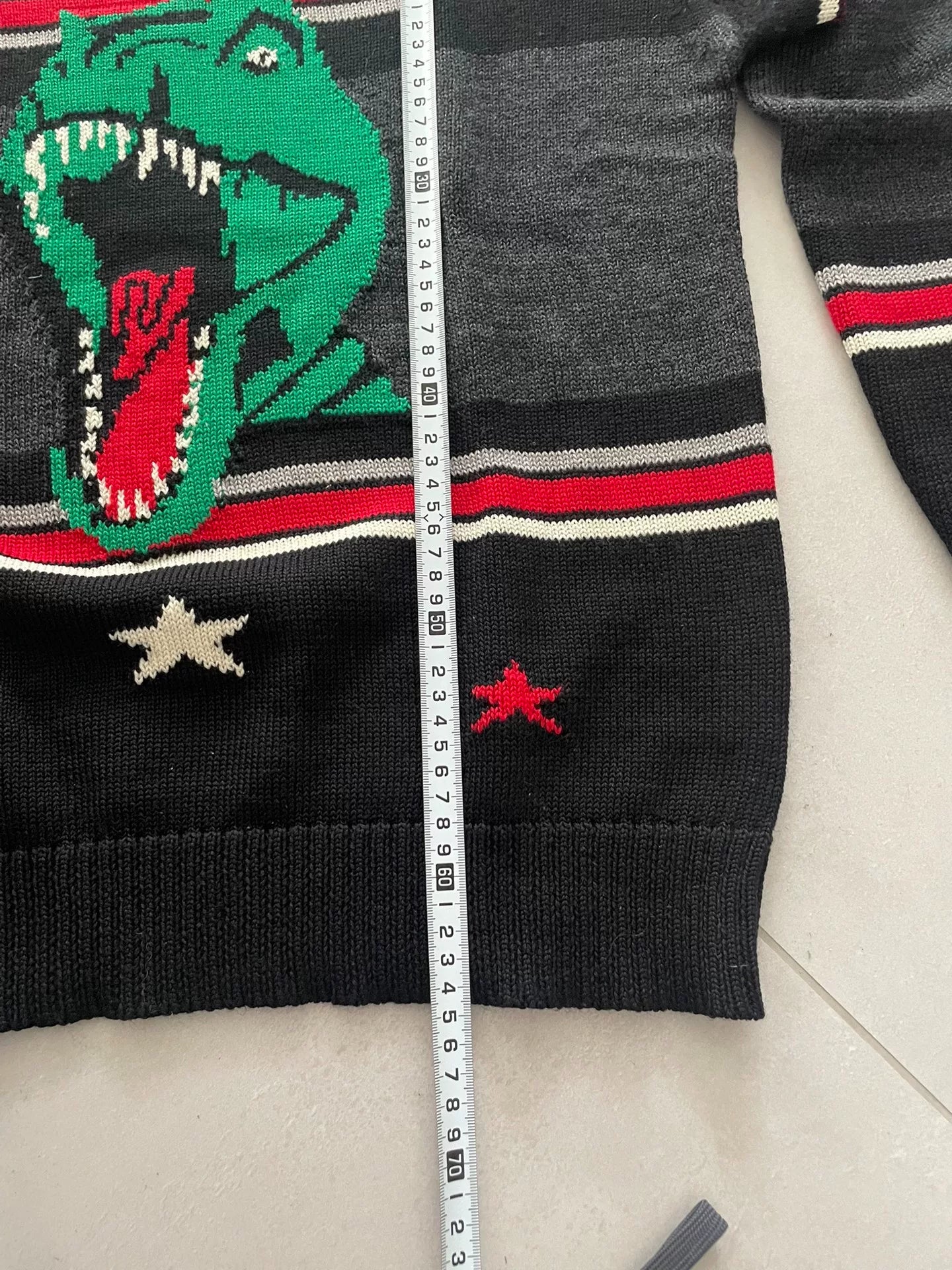 YSL Men's Black Knit Sweater