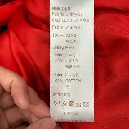 louis vuitton red and white embroidered jacket
