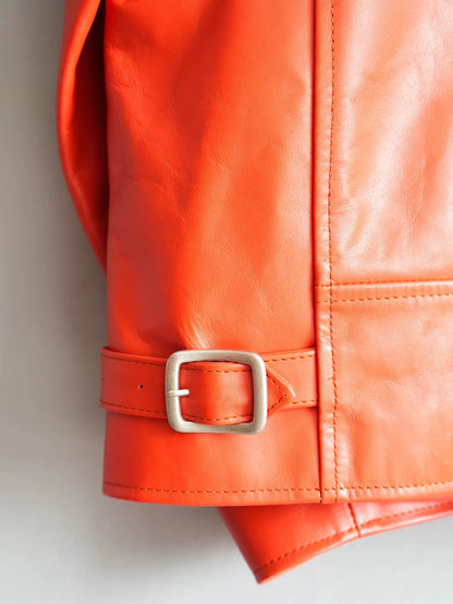 yohji yamamoto 22aw zip-up leather jacket