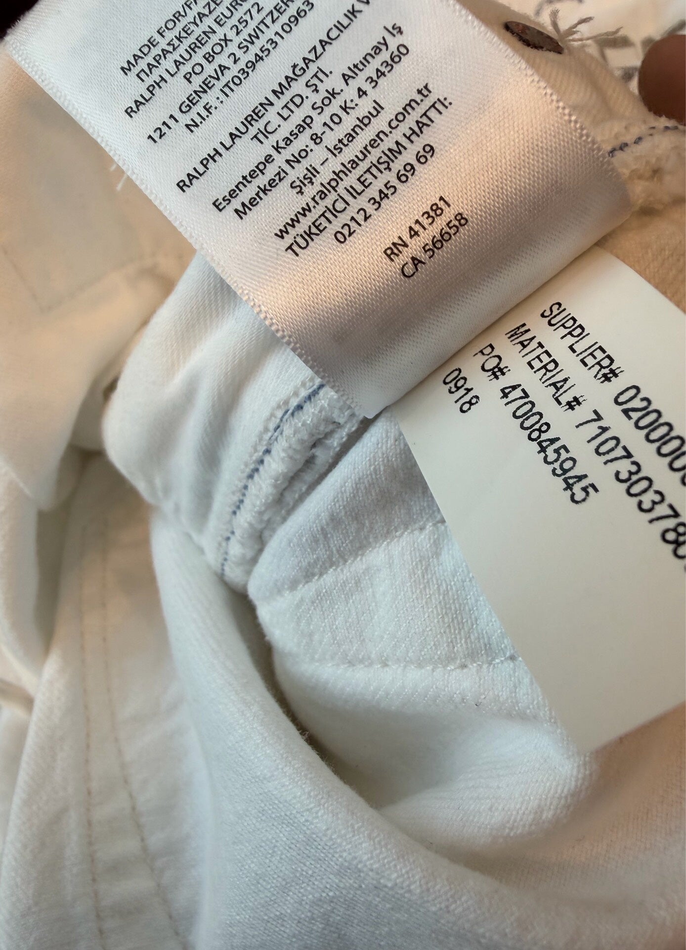 Ralph Lauren White Graffiti Jeans 30x32