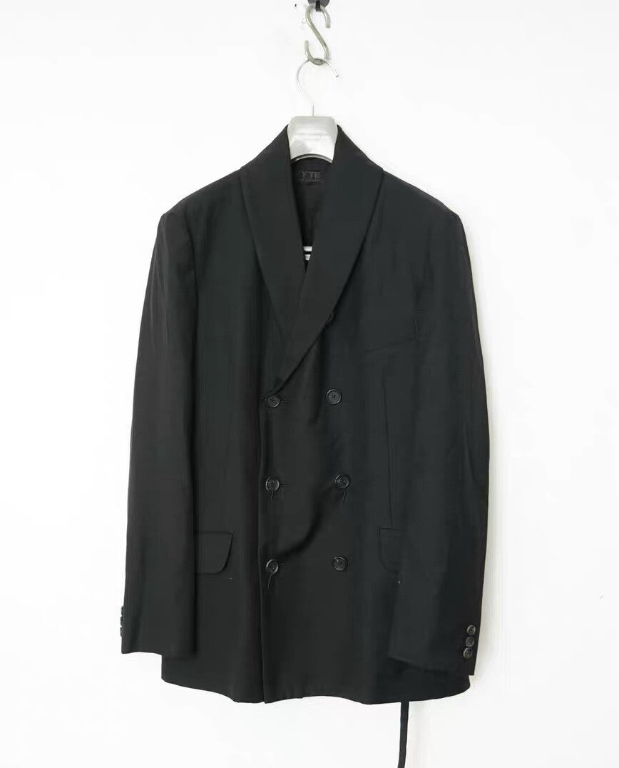 Yohji Yamamoto s'yte Wool Double-Breasted Blazer