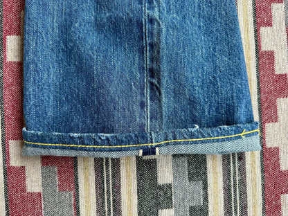 fdmtl classic fit red line denim pants