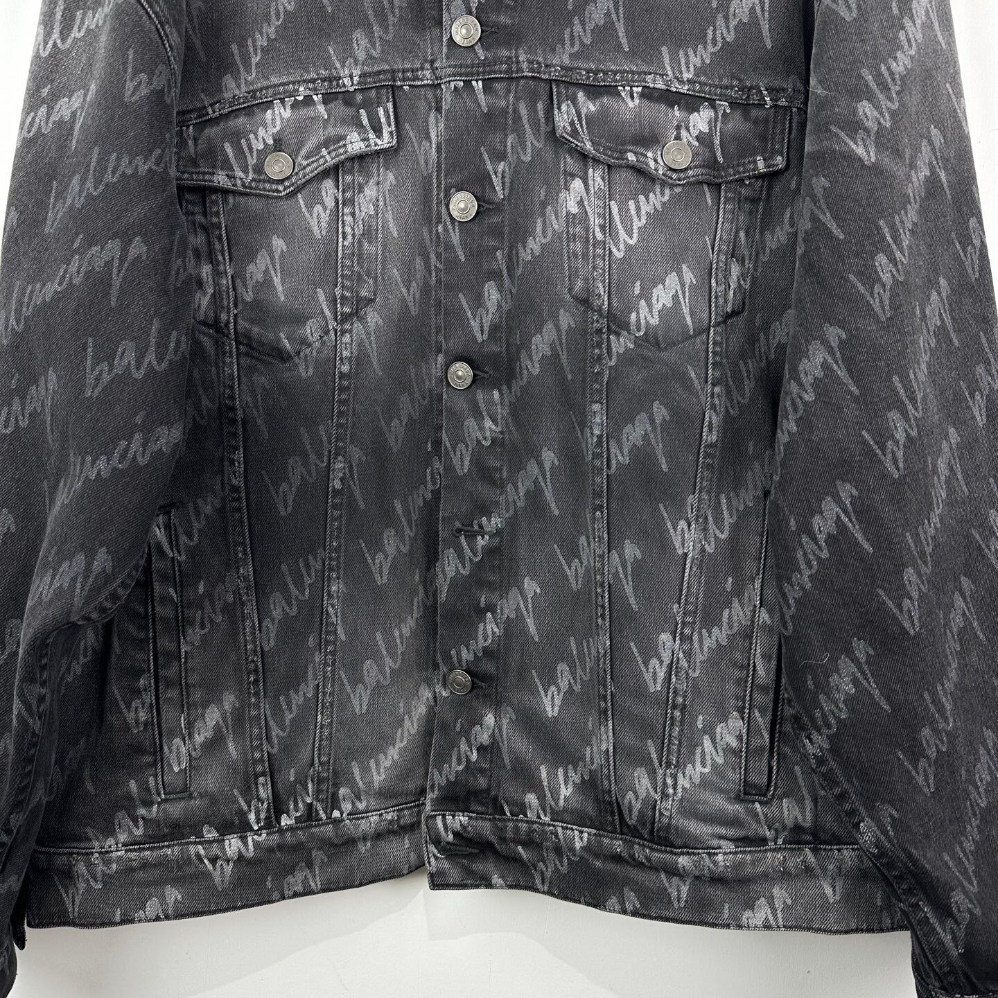 Balenciaga Oversized Denim Jacket with Logo