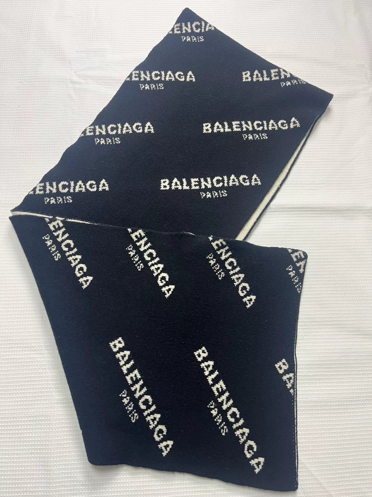 Balenciaga Black Letter Scarf