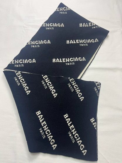 Balenciaga Black Letter Scarf