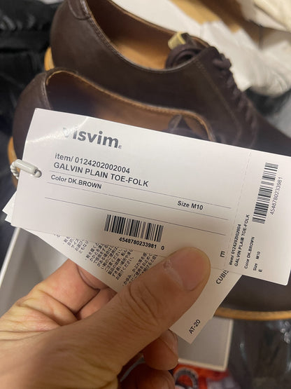 Visvim 24aw Galvin Plain Toe Folk
