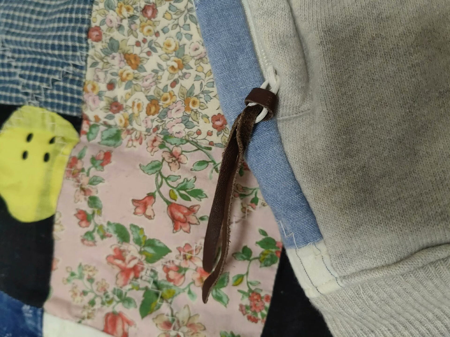 kapital kountry embroidered patchwork sweatshirt