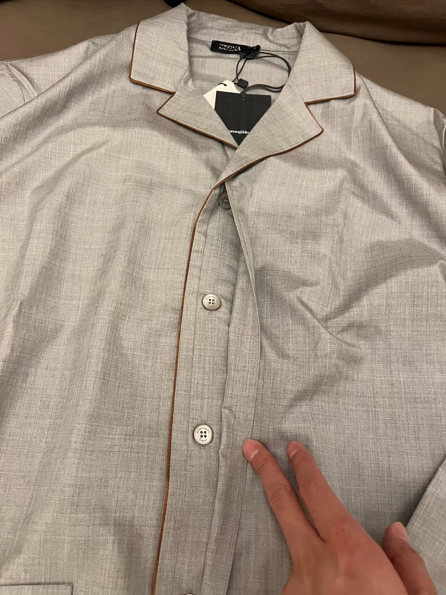 Zegna 100% Silk Suit in Light Gray