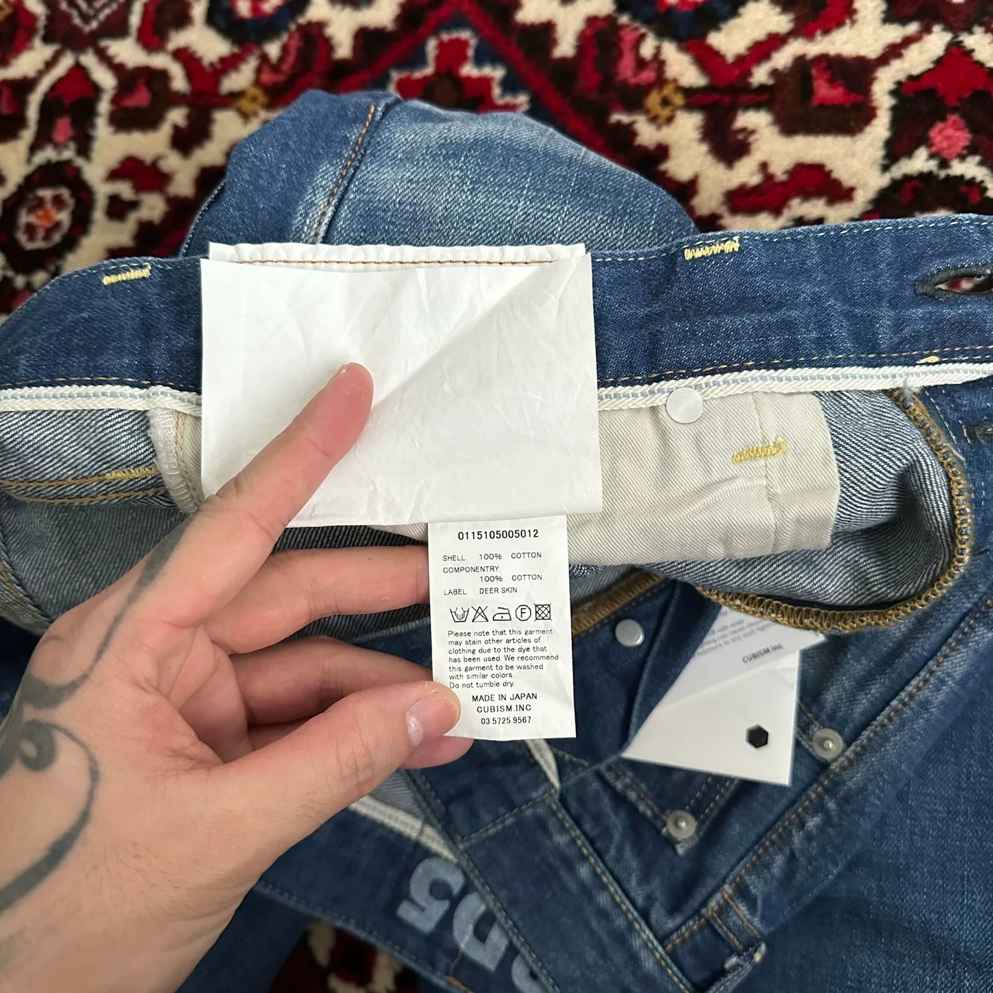 visvim wide wash denim pants w36l30