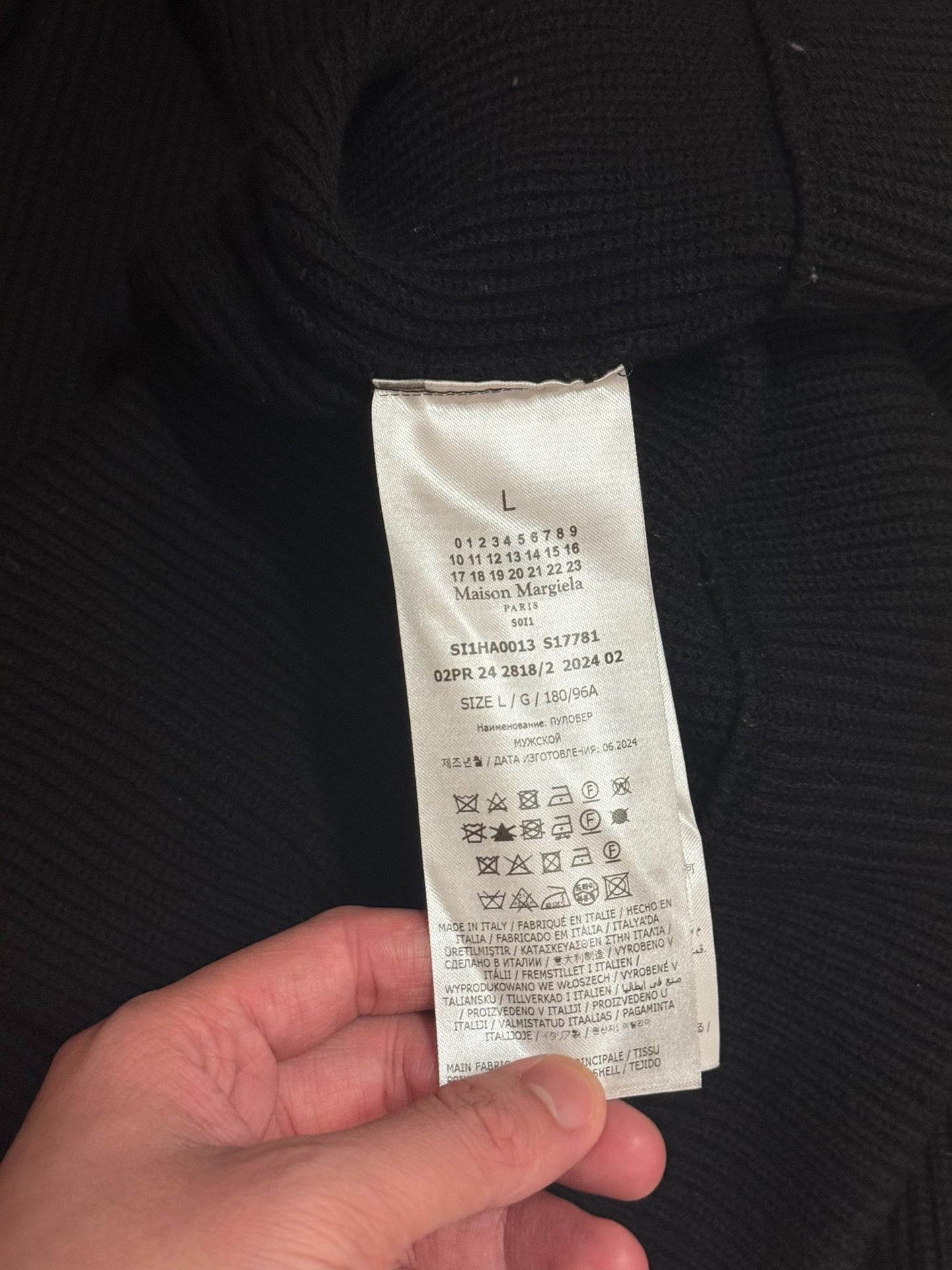 Maison Margiela Ribbed Zip-Up Sweater