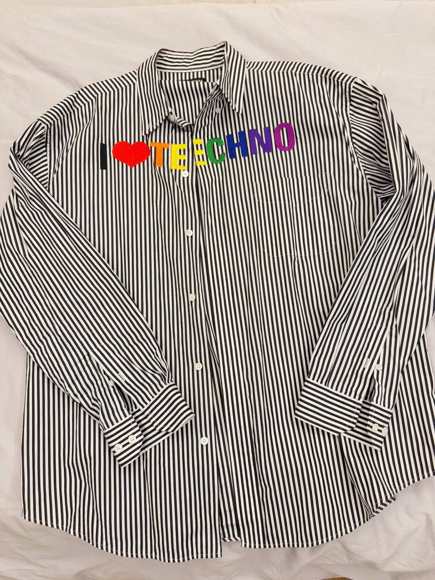 balenciaga i love techno long sleeve shirt