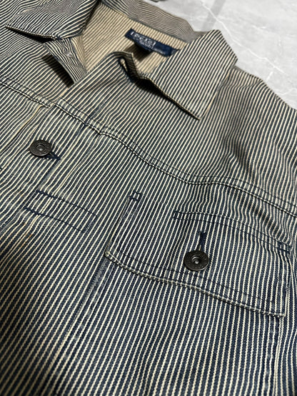 RRL Vintage Striped Distressed Railroad Jacket