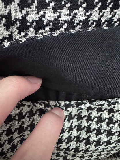 Saint Laurent 14SS Houndstooth Leather Lapel Blazer