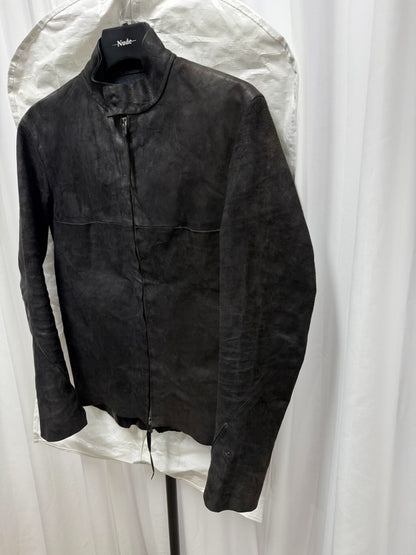 vintage distressed leather jacket size 50