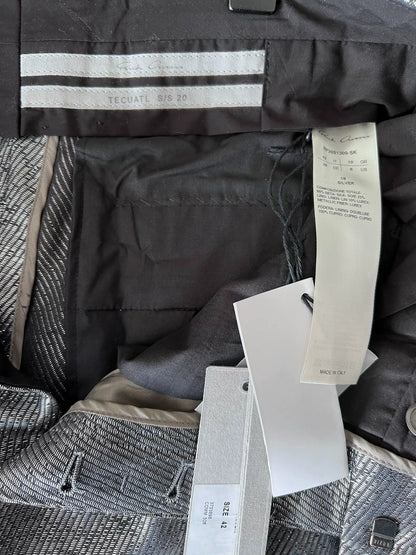 stylish silver cropped pants by rick owens