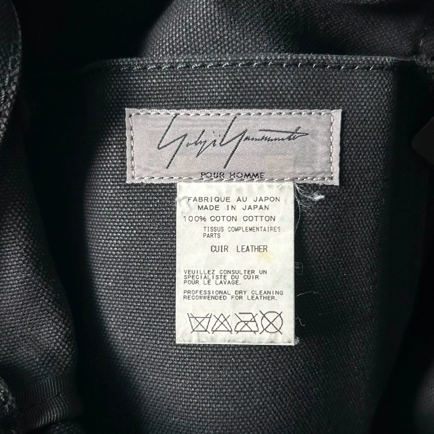 Yohji Yamamoto Leather Tote Bag