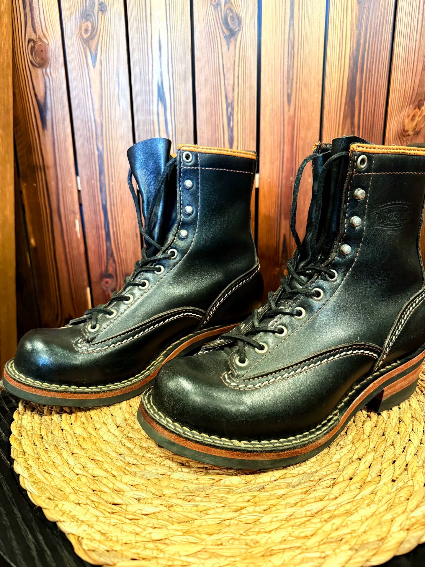 Wesco Jobmaster Black Leather Boots
