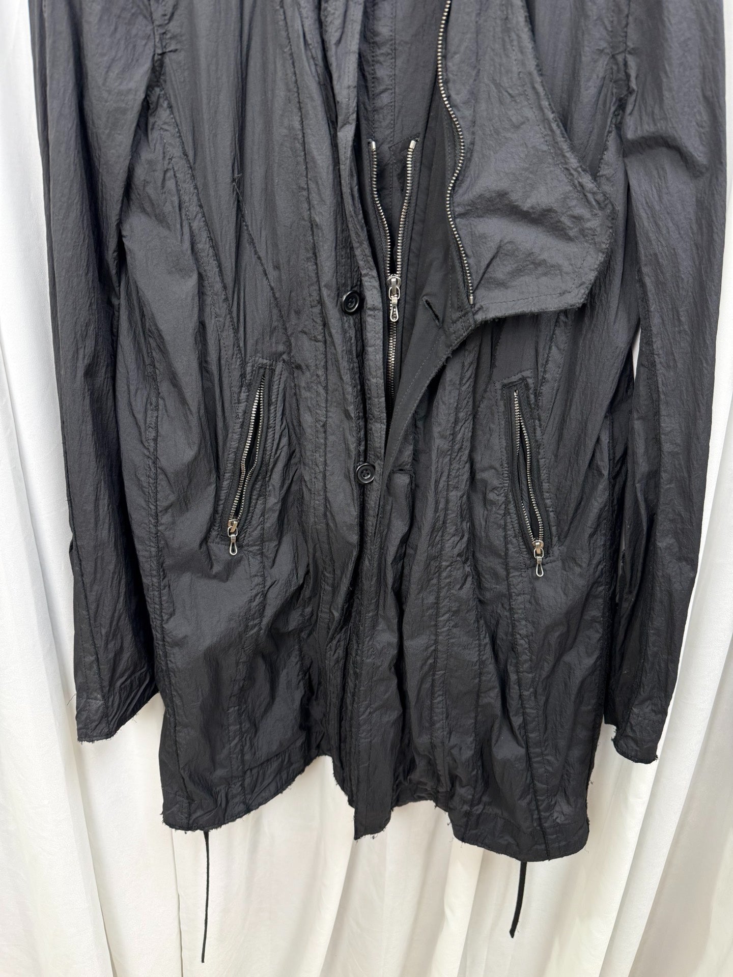 JULIUS 7 MA Sheer Distressed Jacket