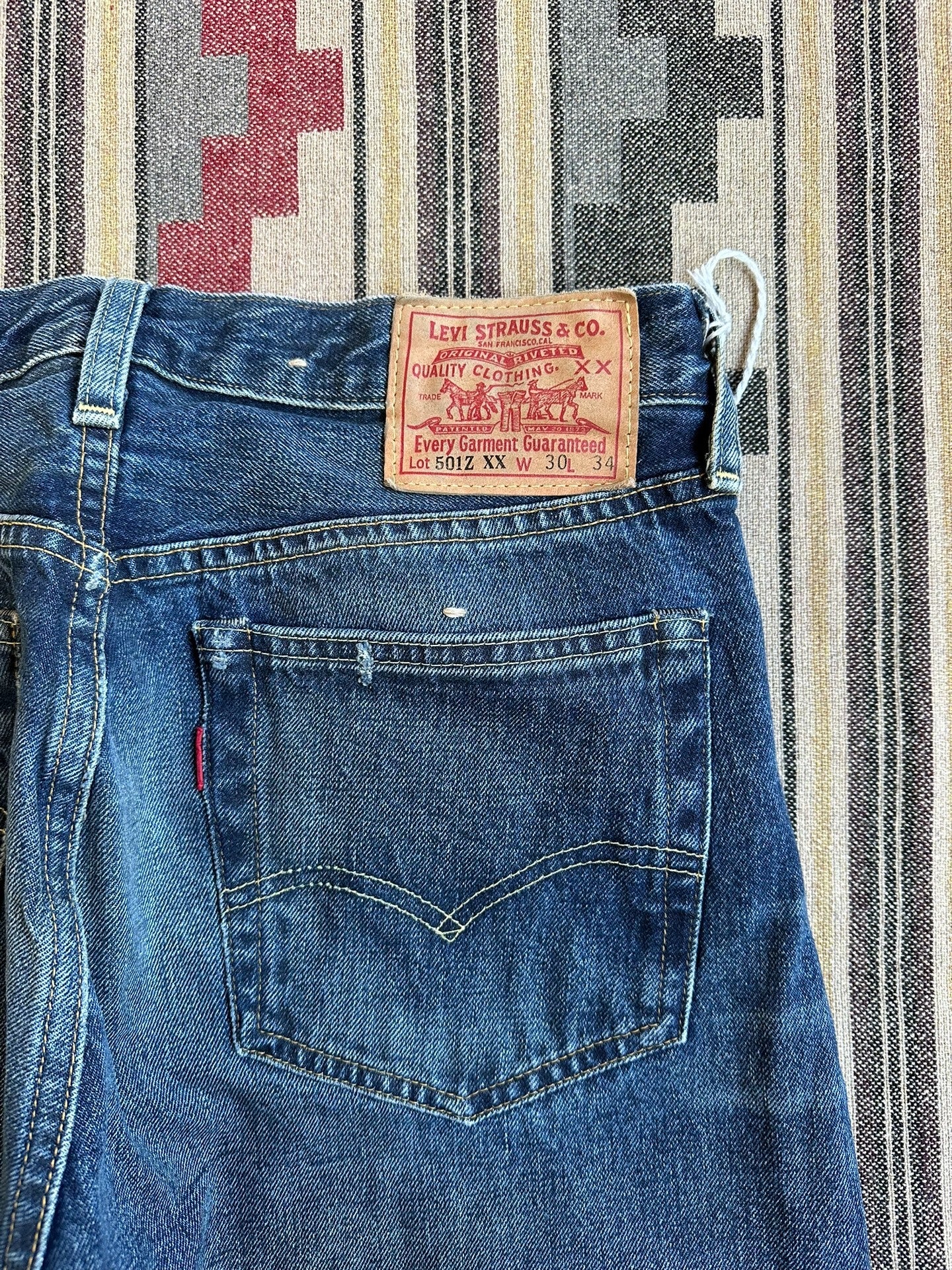 levi's vintage 501zxx denim jeans blue